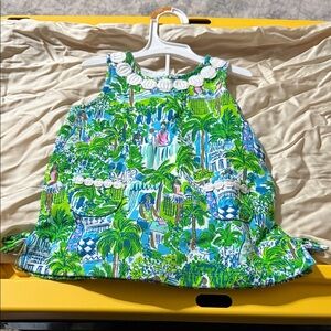 Lilly Pulitzer Vibrant Green and Blue Kids Dress
